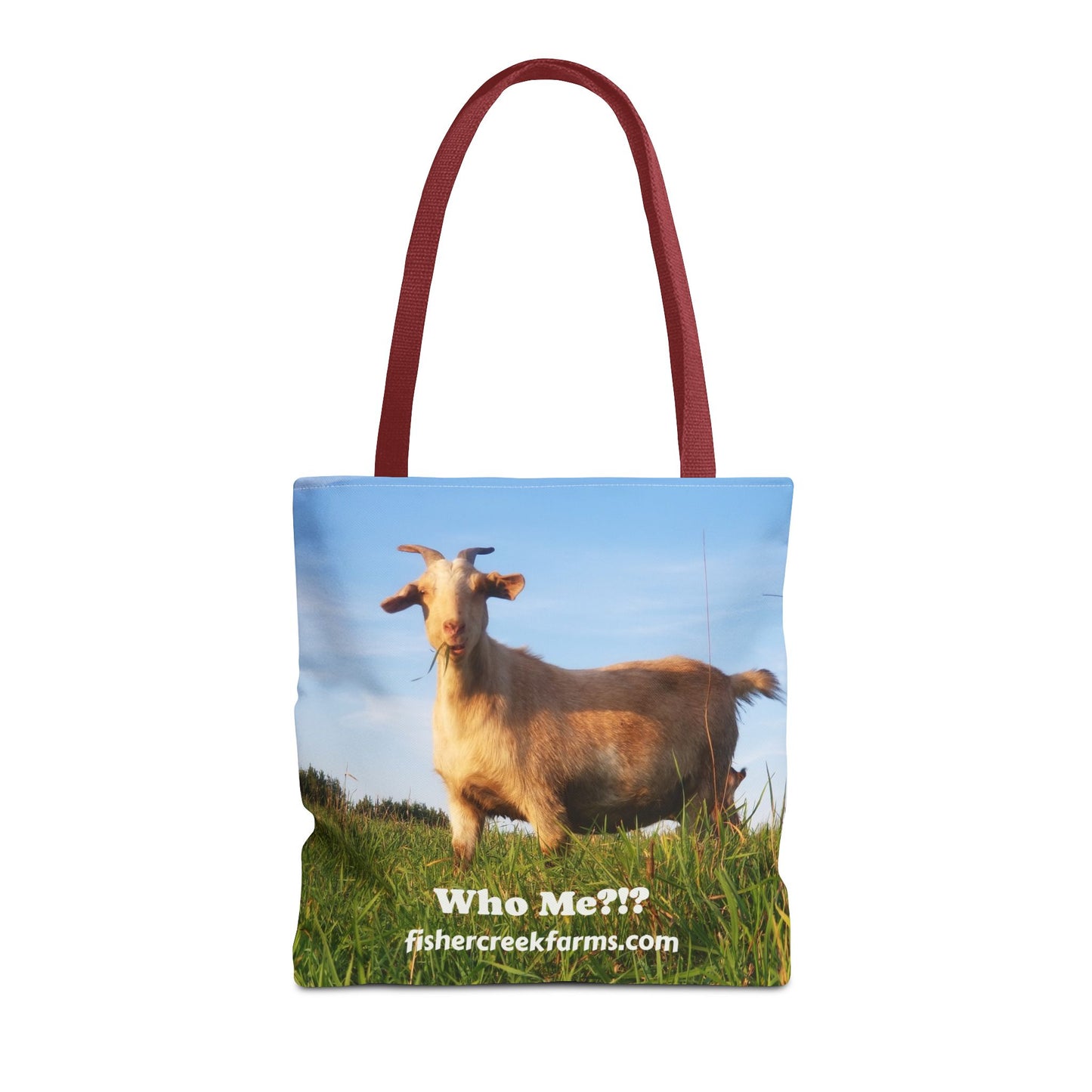 Goat Photo Tote Bag - "Who Me?!?" Farm Animal Reusable Market Bag