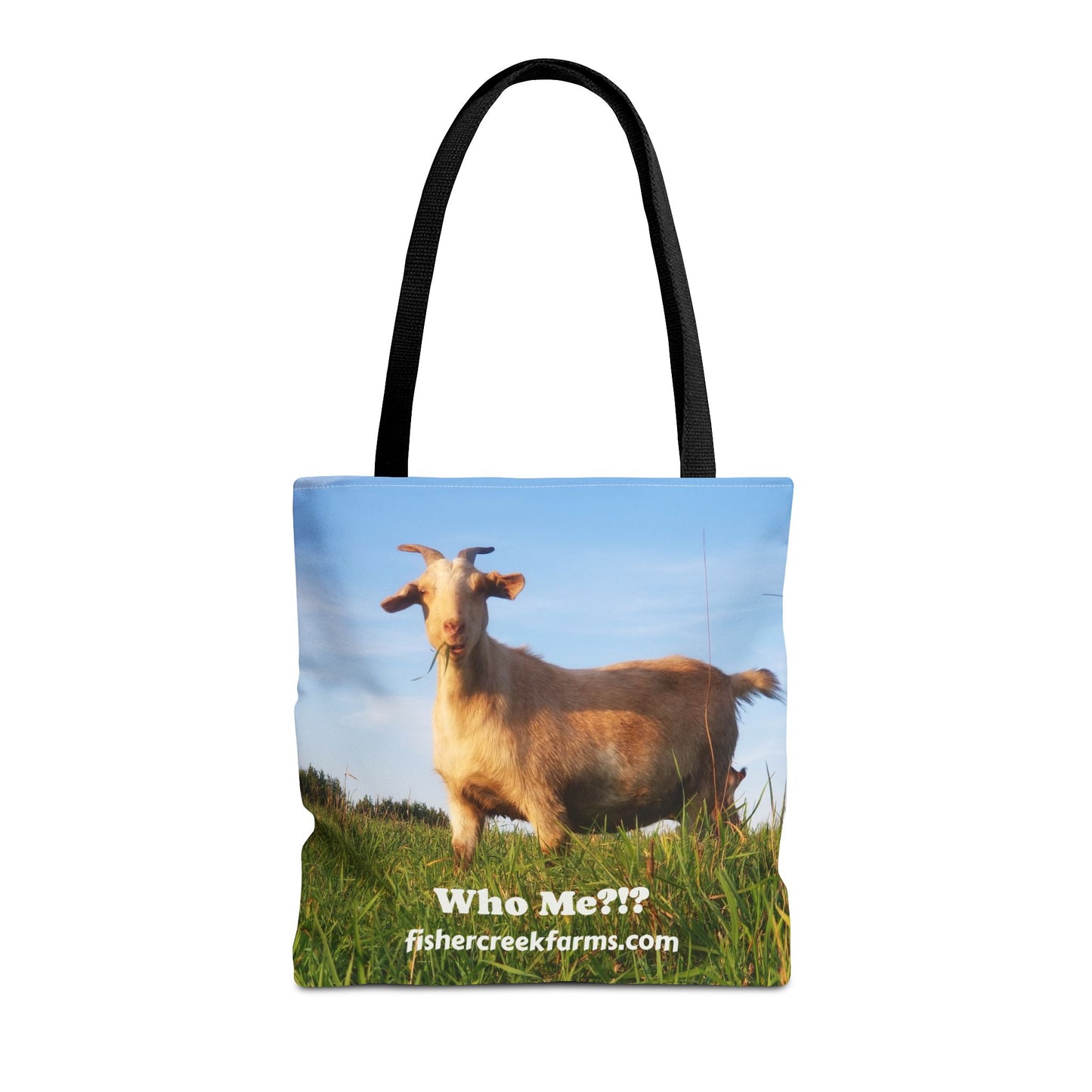 Goat Photo Tote Bag - "Who Me?!?" Farm Animal Reusable Market Bag