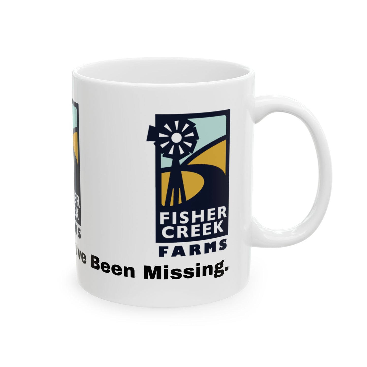 Fisher Creek Farms logo Mug | Ceramic Coffee Cup, 11oz or 15oz