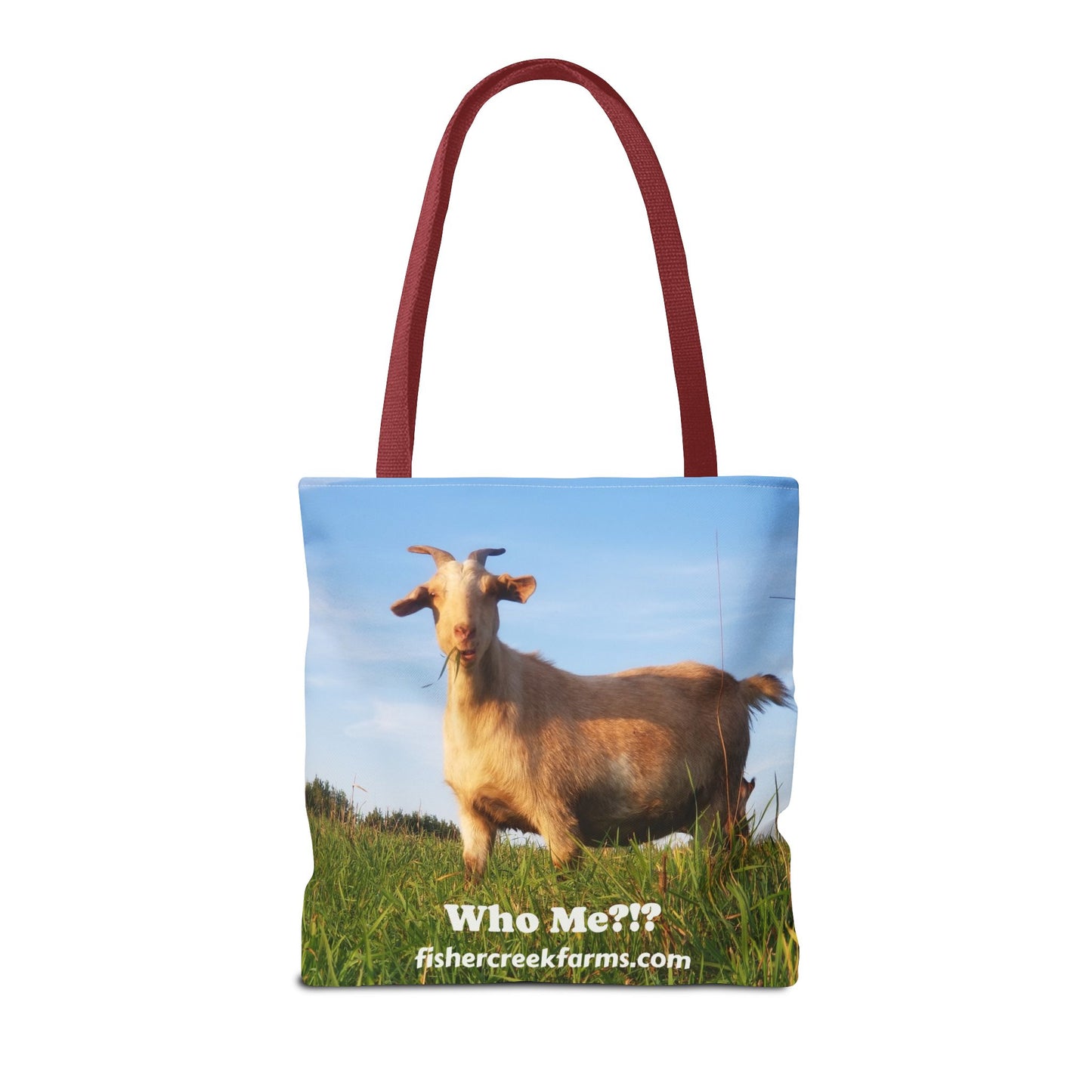 Goat Photo Tote Bag - "Who Me?!?" Farm Animal Reusable Market Bag