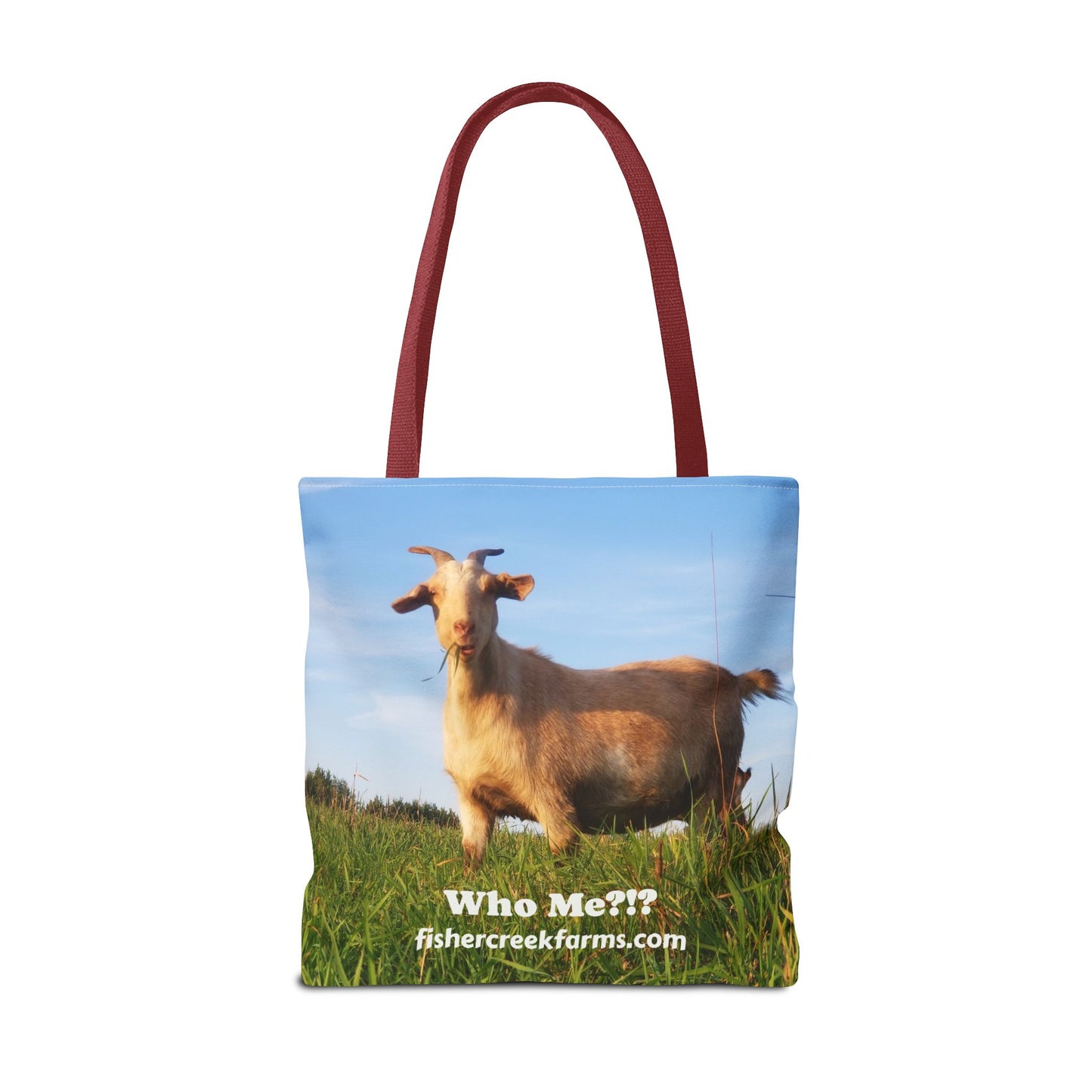 Goat Photo Tote Bag - "Who Me?!?" Farm Animal Reusable Market Bag