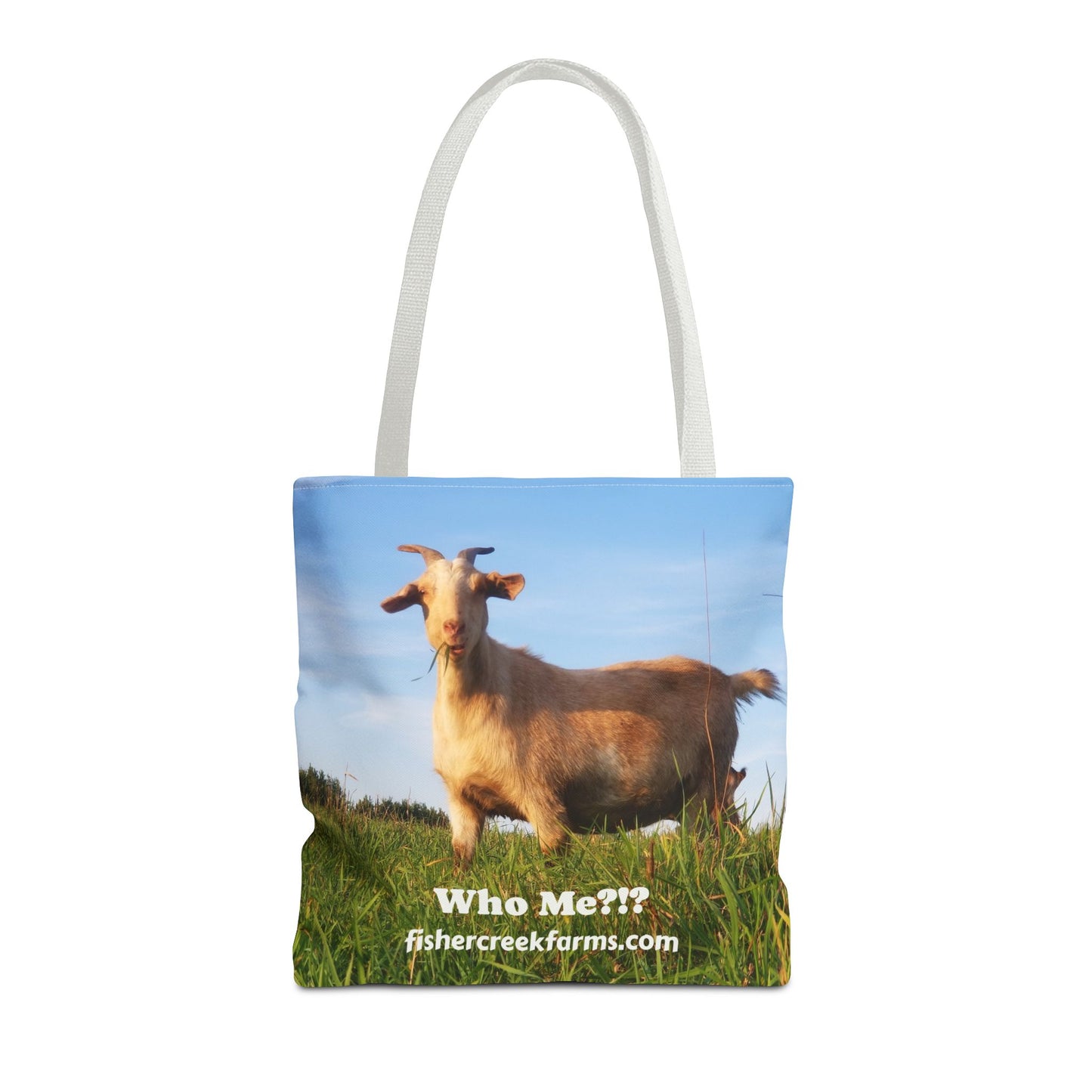 Goat Photo Tote Bag - "Who Me?!?" Farm Animal Reusable Market Bag