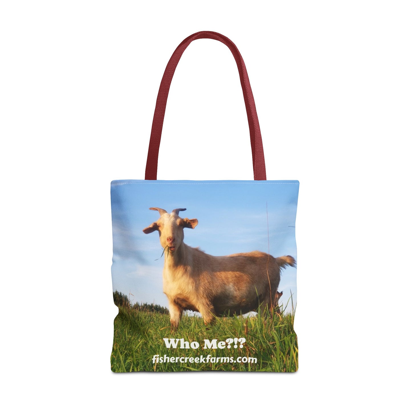 Goat Photo Tote Bag - "Who Me?!?" Farm Animal Reusable Market Bag