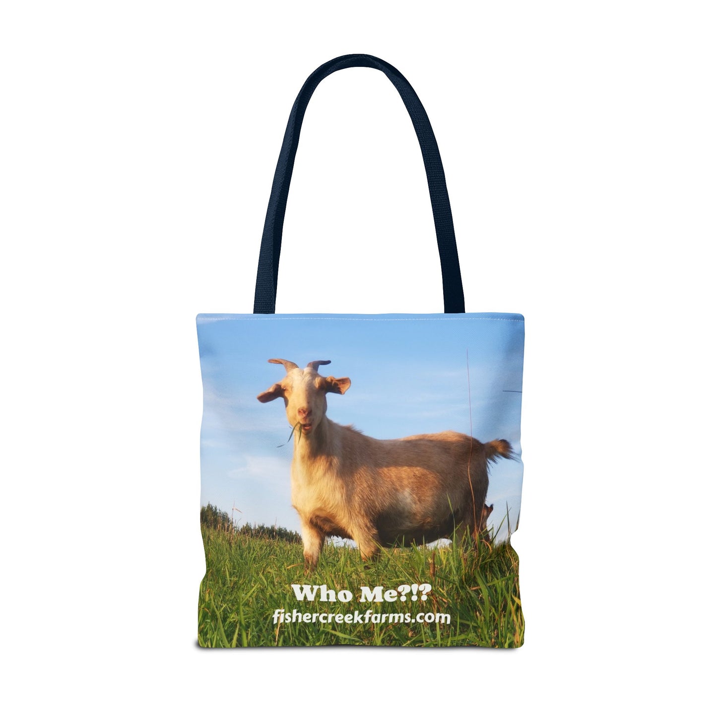 Goat Photo Tote Bag - "Who Me?!?" Farm Animal Reusable Market Bag