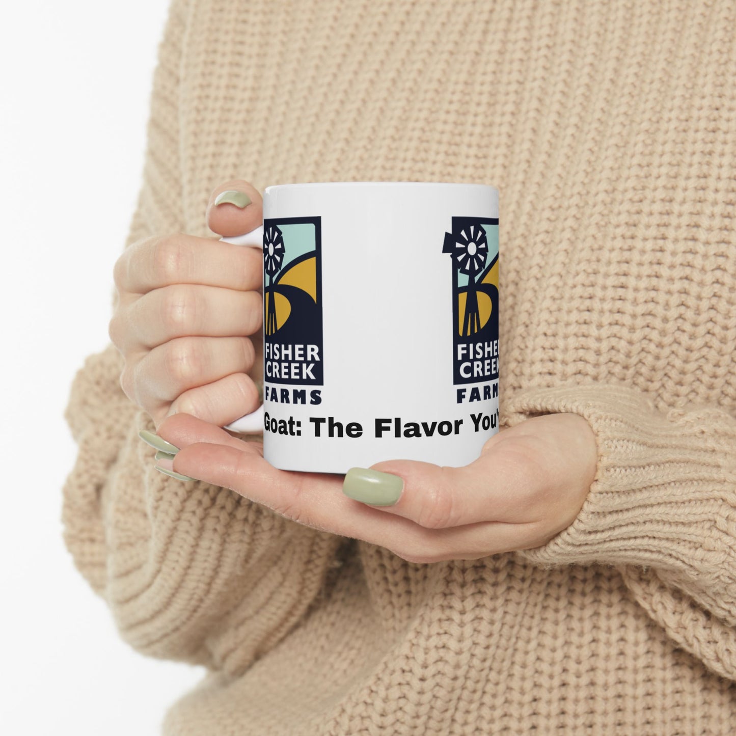 Fisher Creek Farms logo Mug | Ceramic Coffee Cup, 11oz or 15oz