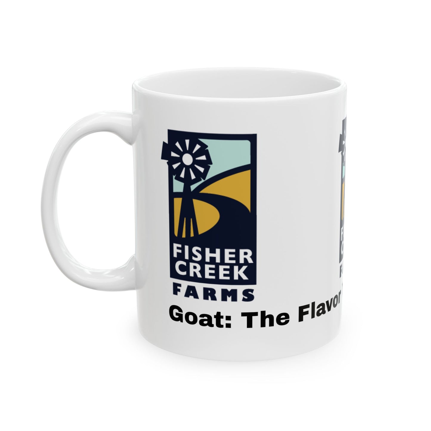 Fisher Creek Farms logo Mug | Ceramic Coffee Cup, 11oz or 15oz